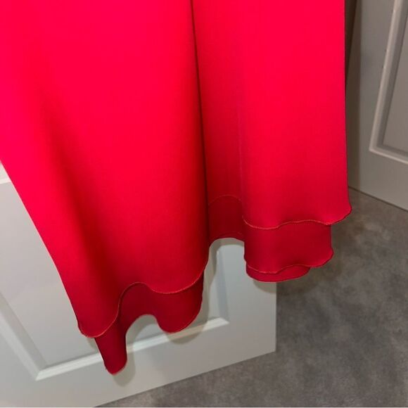 Meghan Los Angeles Red Tie Neck Dress - Picture 5 of 7